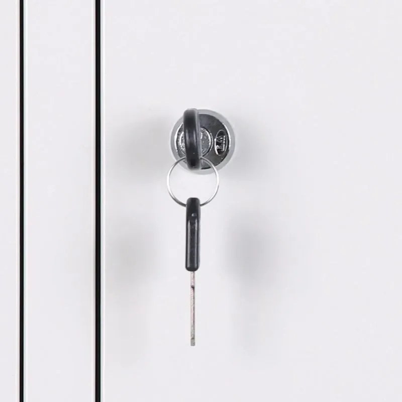 Kovová šatníková skrinka S2, 2-dverová, 1800 x 600 x 500 mm, cylindrický zámok, modré dvere