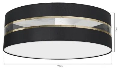 Stropné svietidlo ULTIMO 3xE27/60W/230V čierna