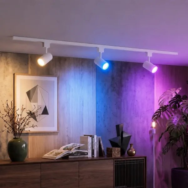 Philips-LED stmievateľné bodové svietidlo do lištového systému EASYLINK HUE 3xGU10/4,7 W/230 V 1 m biela