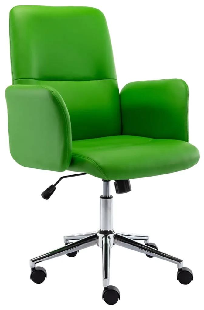 vidaXL Kancelárska stolička umelá koža zelená
