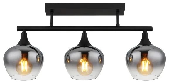 Globo 15548-3D1 - Prisadený luster MAXY 3xE27/40W/230V čierna