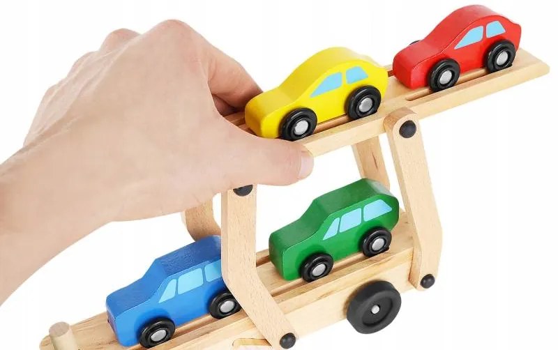 Kruzzel 9353 Ťahač s návesom na prepravu áut 32 cm