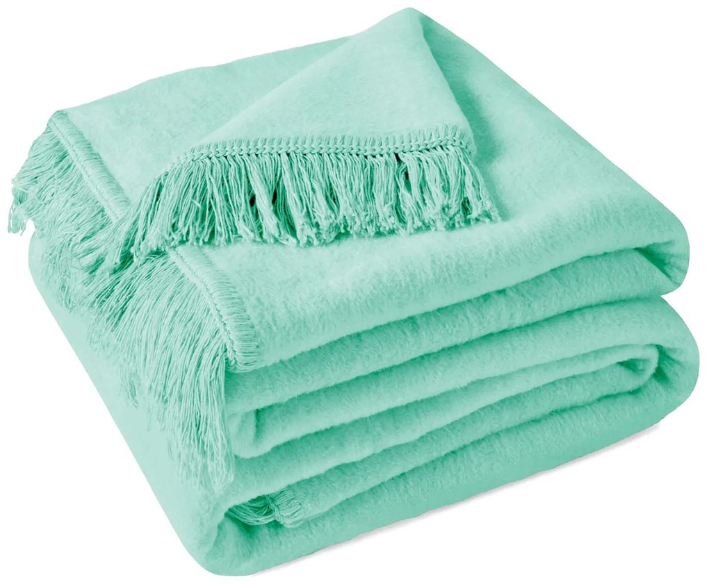 BAVLNENÁ DEKA COTTON CLOUD 150X200 CM MENTOLOVÁ