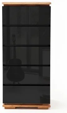 Komoda ARVI čierna/dub