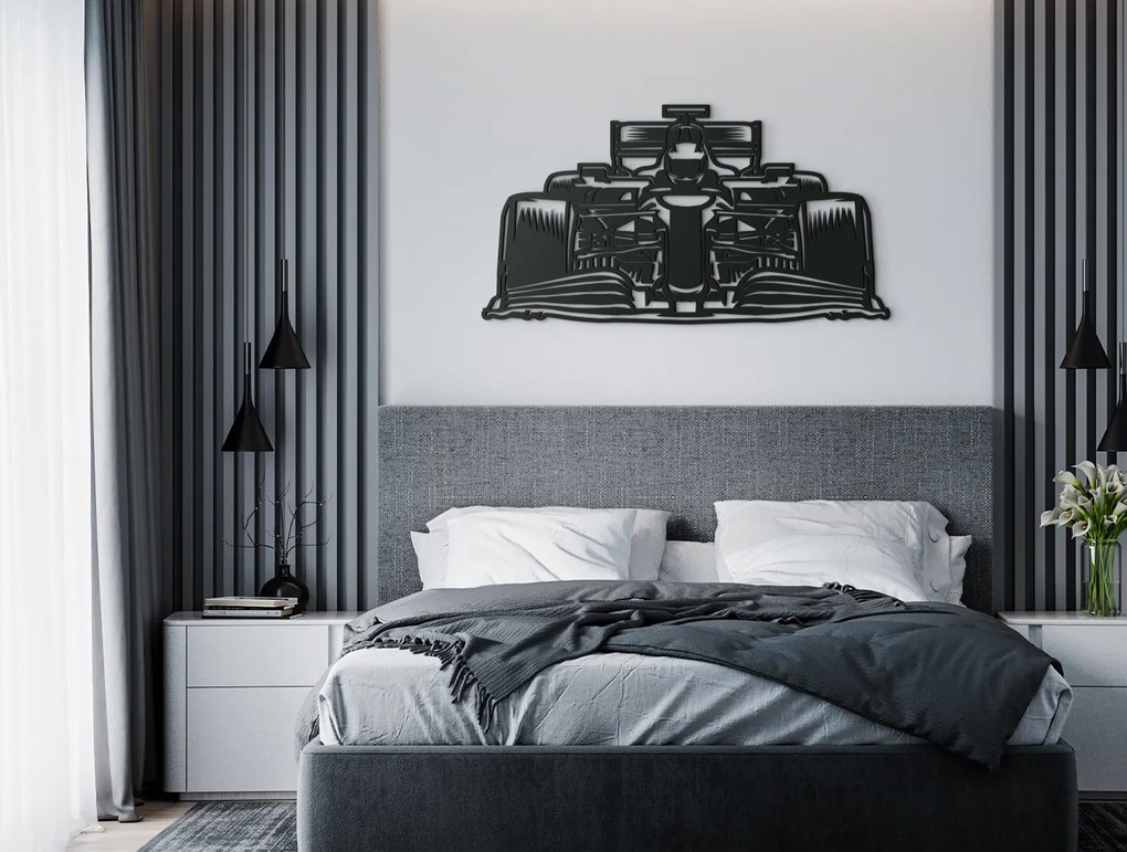 drevko Drevená nálepka na stenu Formula Rozmer obrazu: 24 x 44,5 cm, Farba dekorácie: Čierna