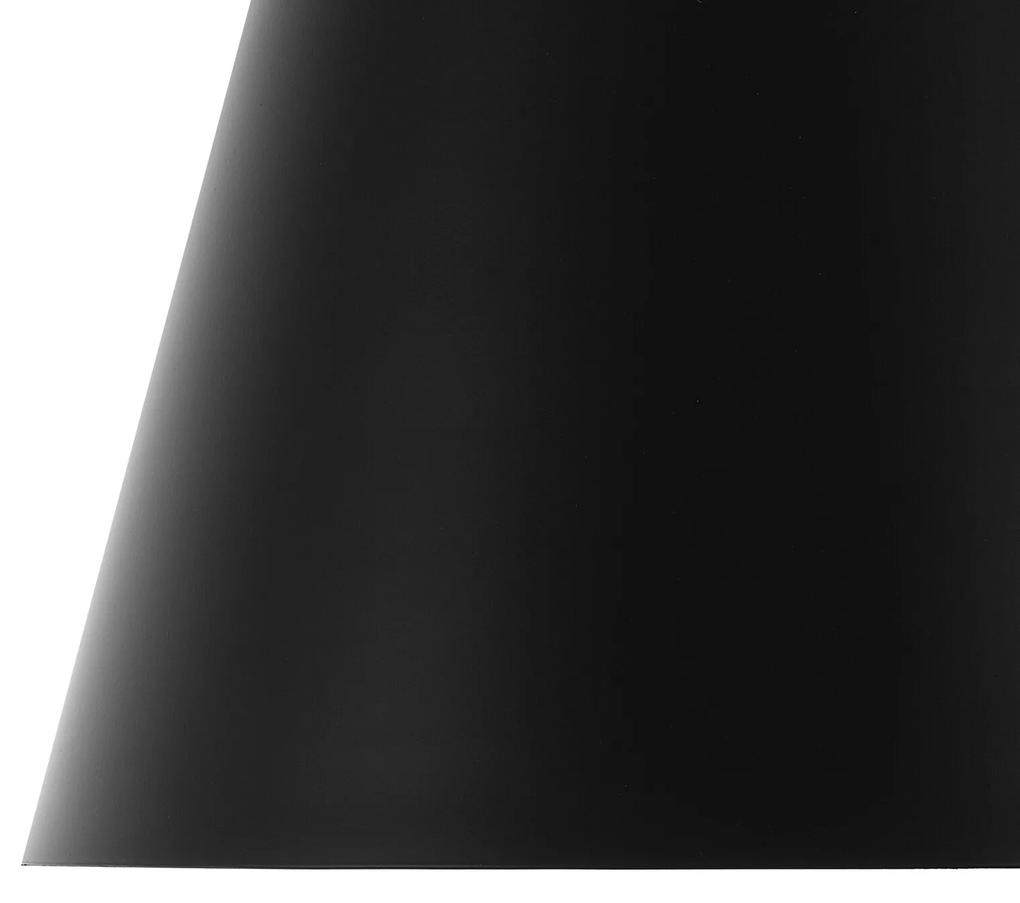 Kovová závesná lampa čierna FLUVIA Beliani