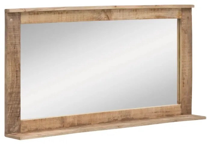 furniture-nabytek.cz - Masívne kúpeľňové zrkadlo Pune II z mangového dreva, lakované, prírodná farba – 124×65 cm