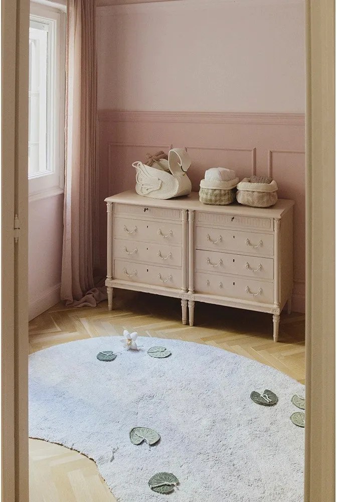 Svetlozelený látkový detský kôš na hračky 30x20x20 cm Swan Matcha – Lorena Canals