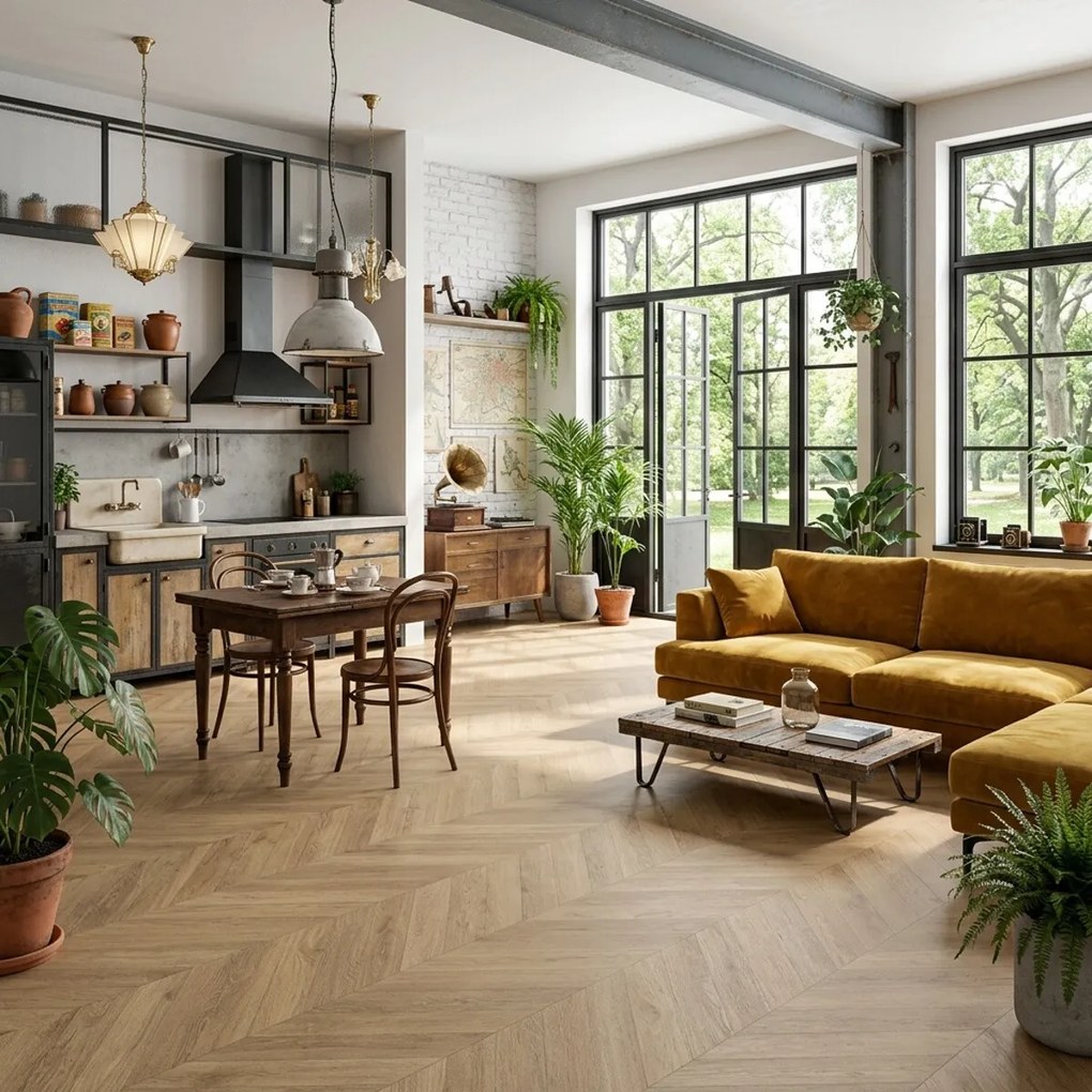 Gerflor, PVC podlaha - lino AladinTex Ultra 2346 Azay cream, na mieru, šíře 4m, hnedá, filc, chodba / predsieň