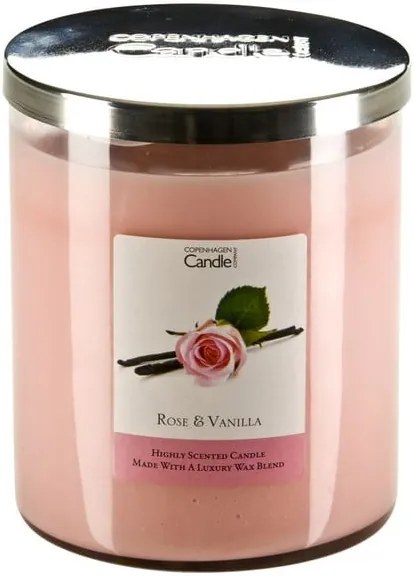 Aromatická sviečka s vôňou ruží a vanilky Copenhagen Candles, doba horenia 70 hodín