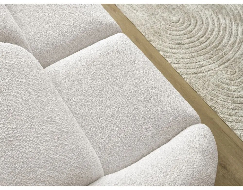 Biela pohovka z textílie bouclé 230 cm Tina – Bobochic Paris