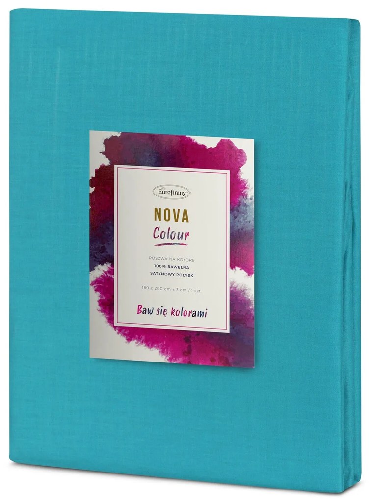 BAVLNENÉ OBLIEČKY NOVA COLOUR 180X200 CM TYRKYSOVÉ