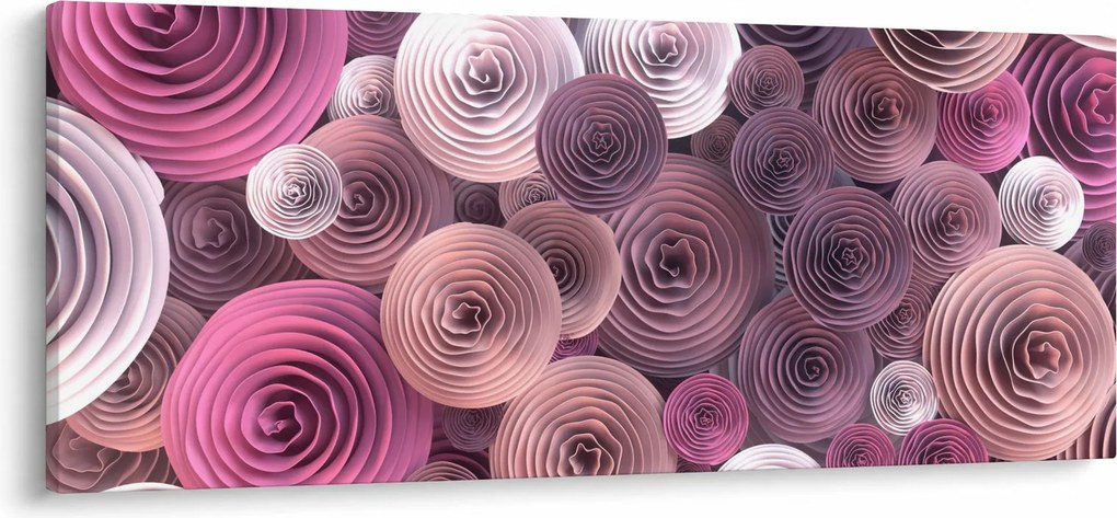 Abstraktný obraz kvetov ruží (120x50 cm)
