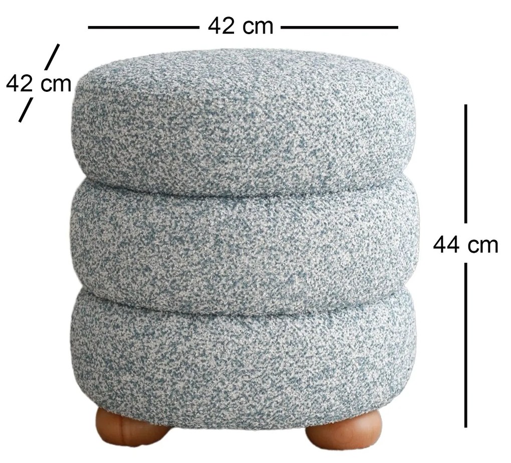 Taburetka Beid Wood (modrá + sivá). Akcia -25%. Vlastná spoľahlivá doprava až k Vám domov. 1087820