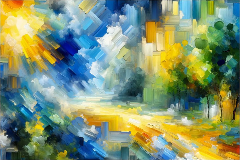 Obraz - Abstraktný slnečný deň (90x60 cm)