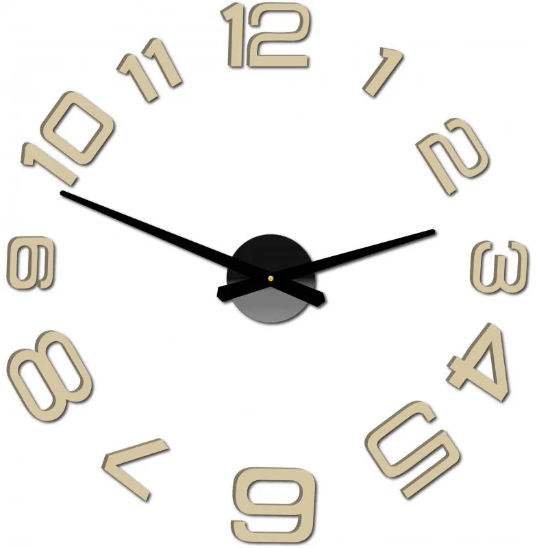 Moderné nalepovacie nástenné hodiny | 3D hodiny 12S053-Wanduhr HEU-