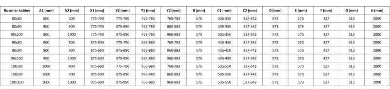 Mexen Mist, päťuholníkový sprchový kút, ľavý 100 x 100 cm, čierna mriežka, čierny - 8A8-100-100-70-77-L