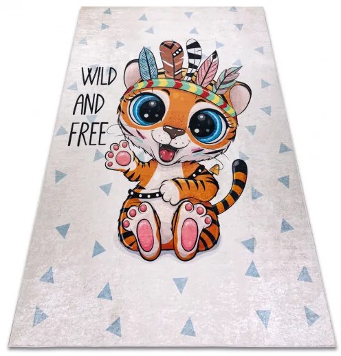 Detský kusový koberec Bambino 1960 Tiger indian white, 120x170, viacfarebná, detská izba, Dywany Łuszczów