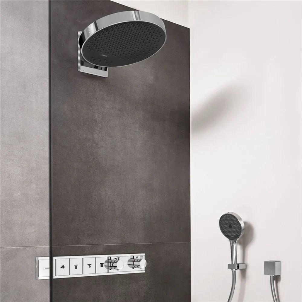 HANSGROHE RainSelect modul termostatu s podomietkovou inštaláciou, pre 4 spotrebiče (vrchná sada), chróm, 15382000