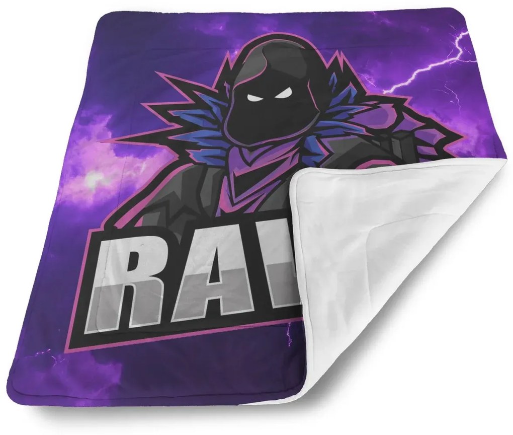 Sablio Deka pre bábätko FORTNITE RAVEN Fialová búrka - 80x100 cm