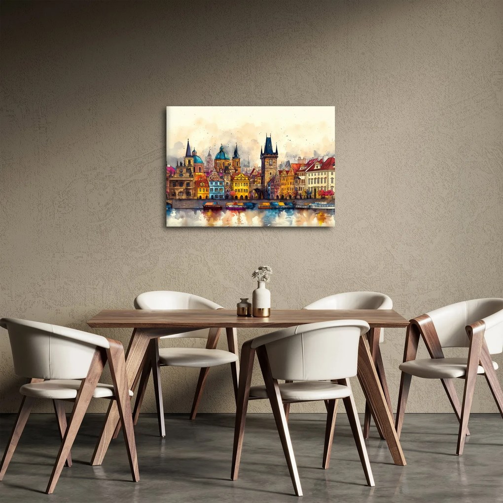 Obraz - Jeseň v maľovanom meste (70x50 cm)