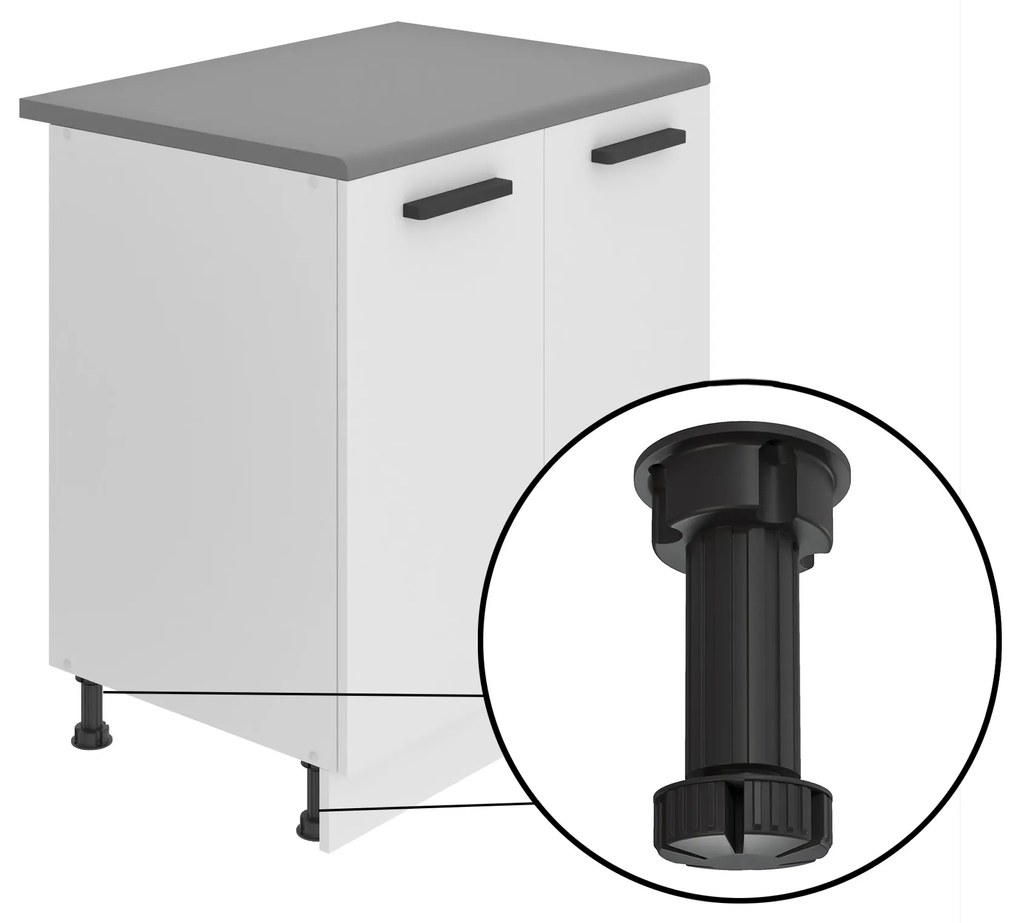 Kuchynská skrinka Belini Premium Full Version spodná so zásuvkami 60 cm eben kráľovský s pracovnou doskou