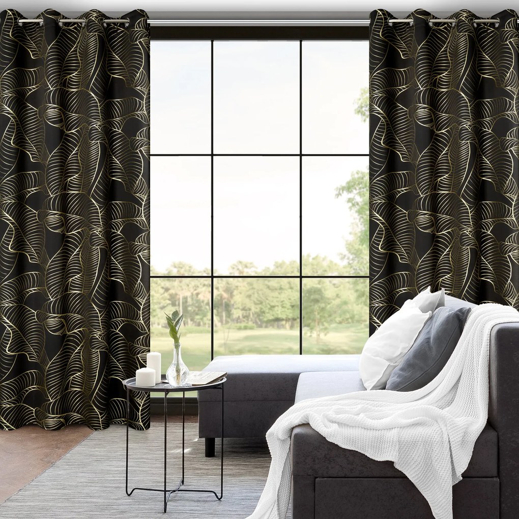 ZÁVES NA KRÚŽKOCH KIARA 140X250 CM VZOROVANÁ