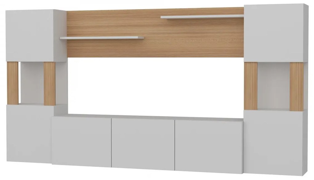 Obývacia stena Lore teak/biela