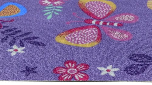 Koberce Breno Metrážny koberec PAPILLON 17, šíře role 400 cm, fialová, viacfarebná