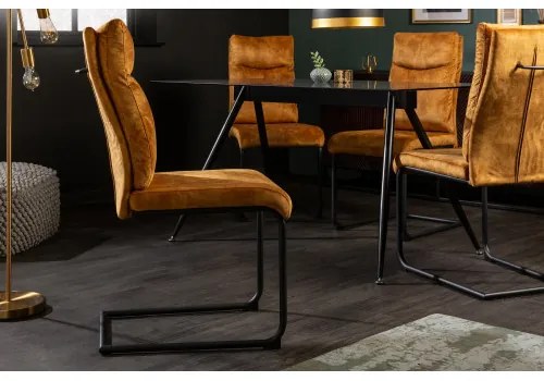 Stolička 41169 Comfort Zamat Žltá  - Komfort-nábytok
