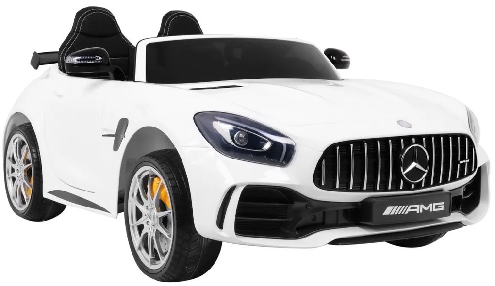RAMIZ ELEKTRICKÉ AUTÍČKO MERCEDES-BENZ GT R 4 x 4 - LAKOVANÉ - BIELE - 4 x RS550PH-12V - 2 x 12V/7Ah - 2023