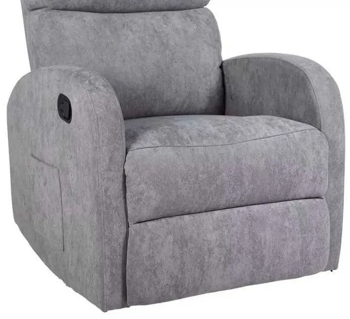 LuxuryForm DESIGN Televízne kreslo BRUNO otočné s polohovaním - šedé