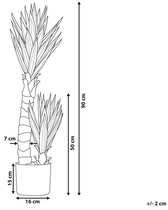 Umelá rastlina 90 cm ALOVA. Vlastná spoľahlivá doprava až k Vám domov. 1022769