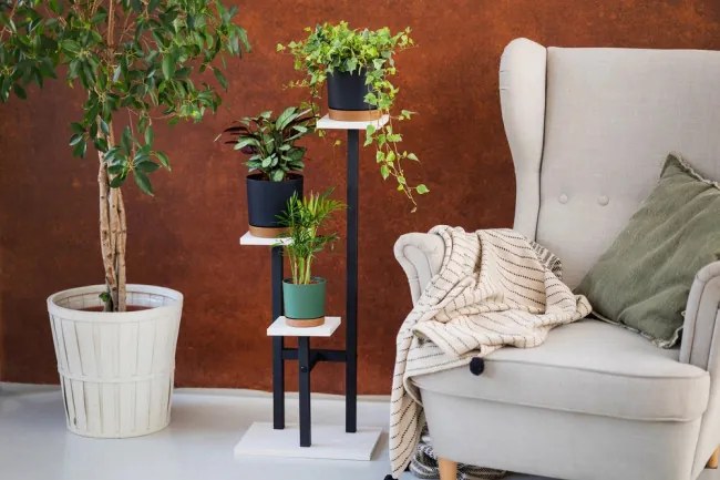 Stojan na kvety PEAK biely