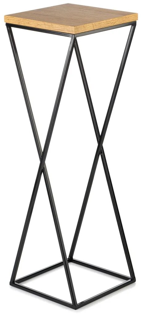 STOJAN NA KVETINÁČ LOFT6 70X24X24 CM ČIERNA/HNEDÁ