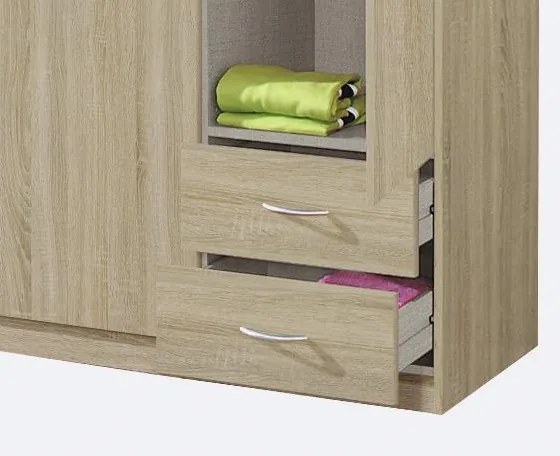 Šatníková skriňa Case, 91 cm, dub sonoma