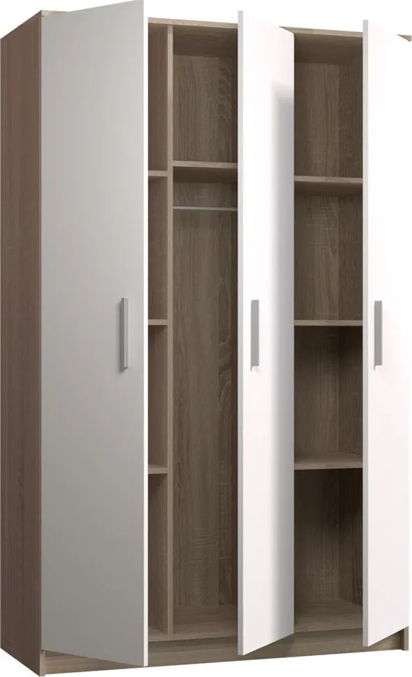 Šatníková skriňa ORVILLE 2 - dub sonoma/biela