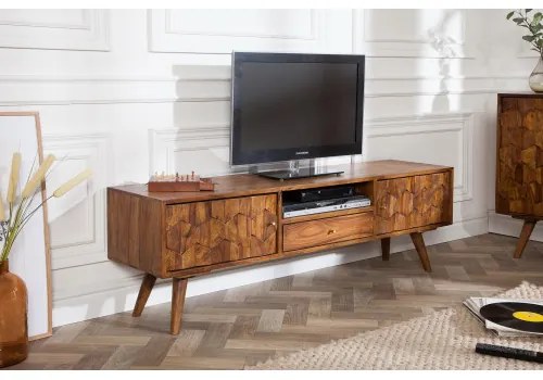 TV-skrinka 39744 140cm Masív drevo Palisander Retro - Komfort-nábytok