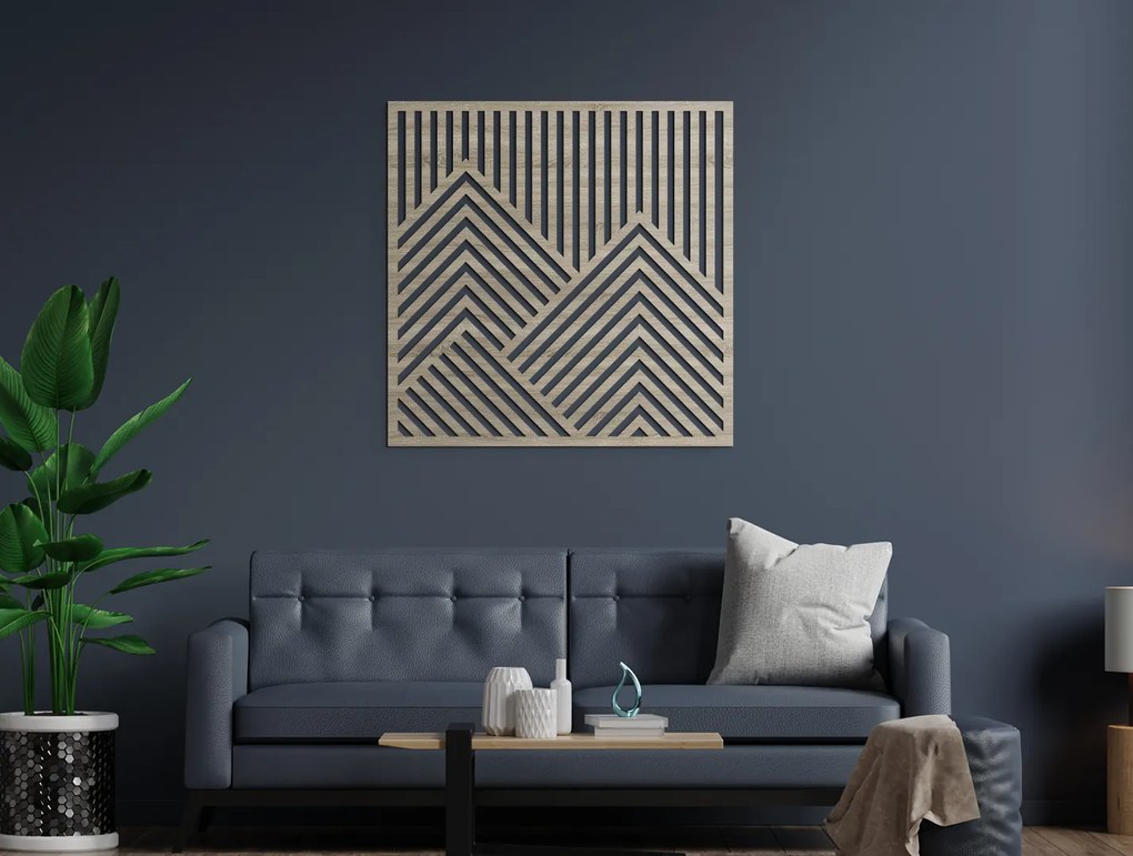 drevko Moderný obraz Vrcholovka Rozmer obrazu: 32,5 x 32,5 cm, Farba dekorácie: Čierna