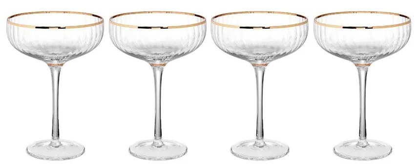 GOLDEN Twenties Sada pohárov na šampanské 400 ml 4 ks
