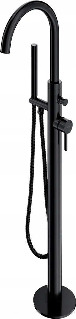 Voľne Stojaca Podlahová Vaňová Batéria, Čierna