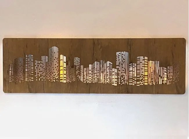 Podsvietený obraz Mrakodrapy