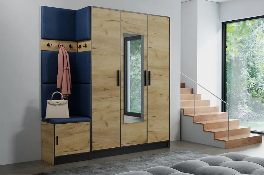 Predsieňový nábytok Roj 14 craft + Kronos 09 modrý