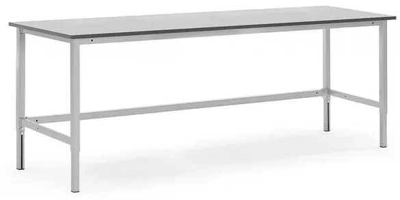 Manuálne výškovo nastaviteľný dielenský stôl MOTION, nosnosť 400 kg, 2000x800 mm