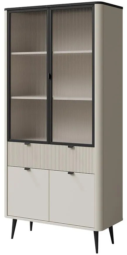 Vitrína Marly 2 Kašmír/Sivý kameň