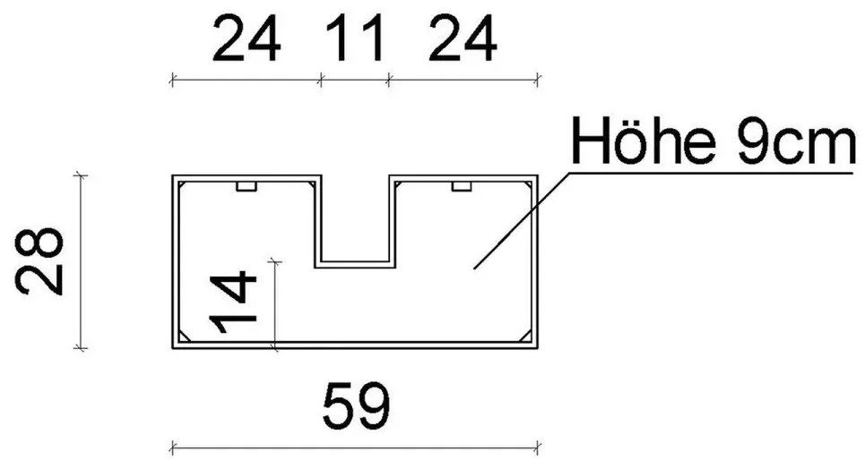 furniture-nabytek.cz - Masívna umývadlová skrinka Pinetown z mangového dreva a kovu, lakovaná, viacfarebná – 71×35×63 cm