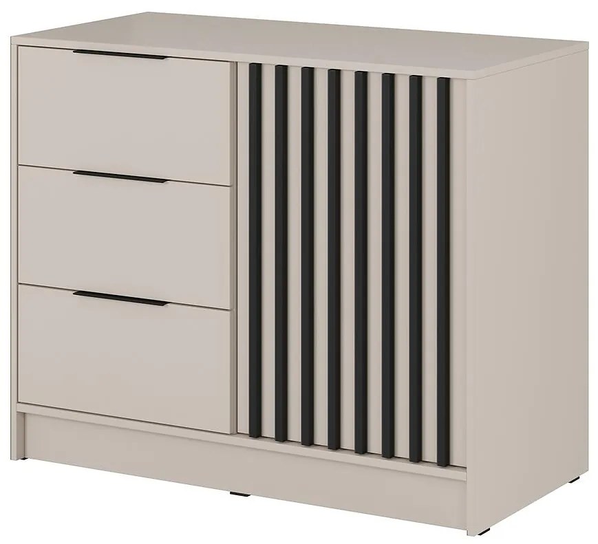 Komoda Nelly 2D Kašmír/čierny pop