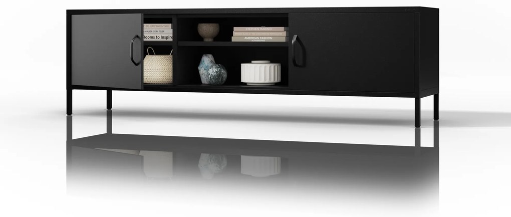 RTV skrinka XL ROSARIA 1700 x 400 x 500, čierna