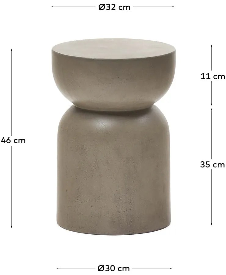 Okrúhly záhradný odkladací stolík ø 32 cm Garbet – Kave Home