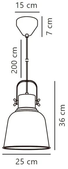 Nordlux - Luster na lanku ADRIAN 1xE27/40W/230V pr. 25 cm antracit